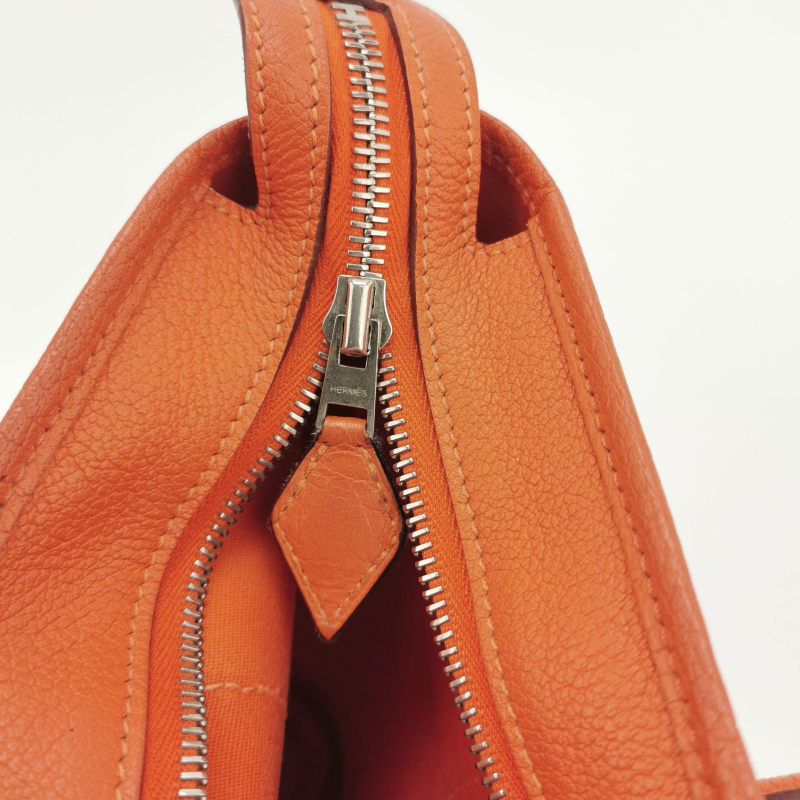 Hermes Garden Party Leather Tote 30 Orange