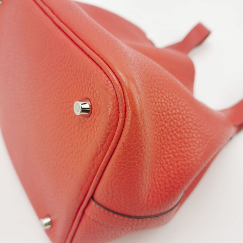 Hermes Picotin Leather Tote Red 22