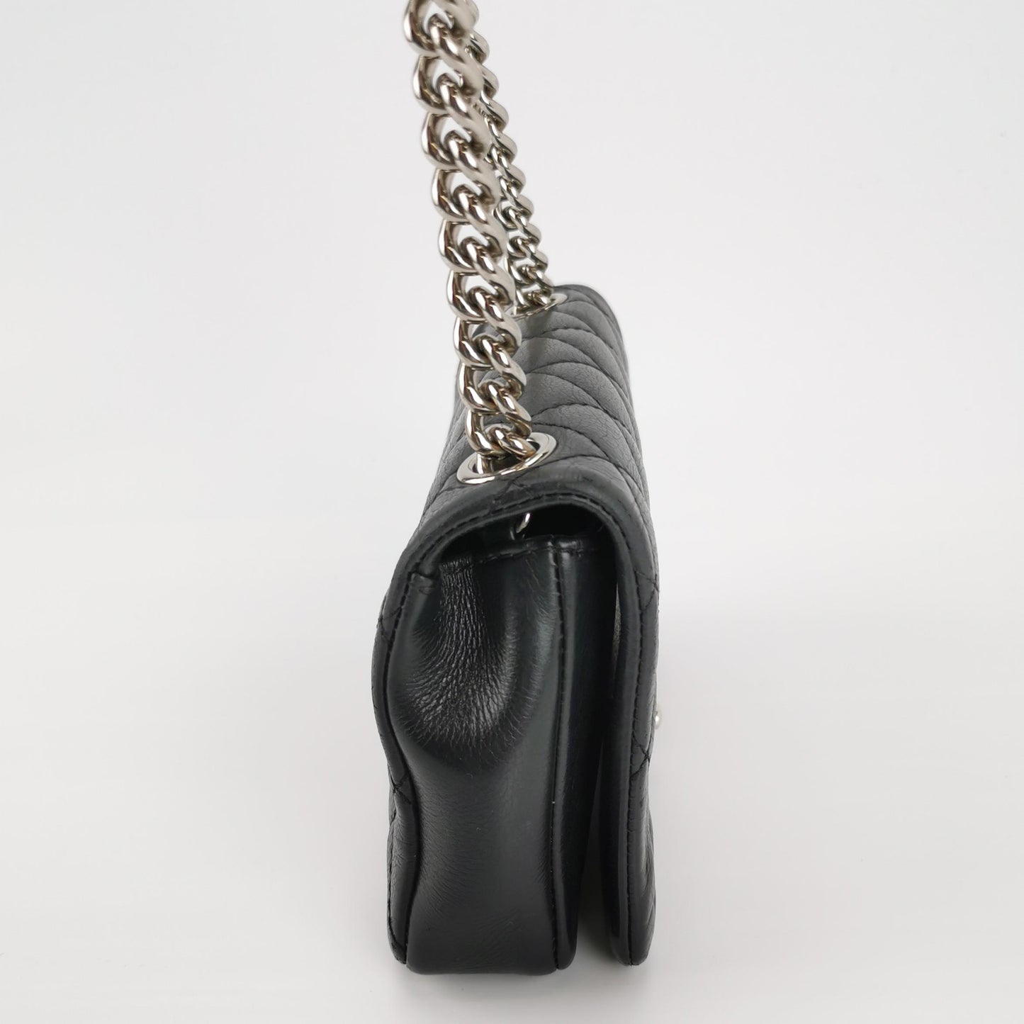 Chanel CC Chain Bag Calfskin Leather Black