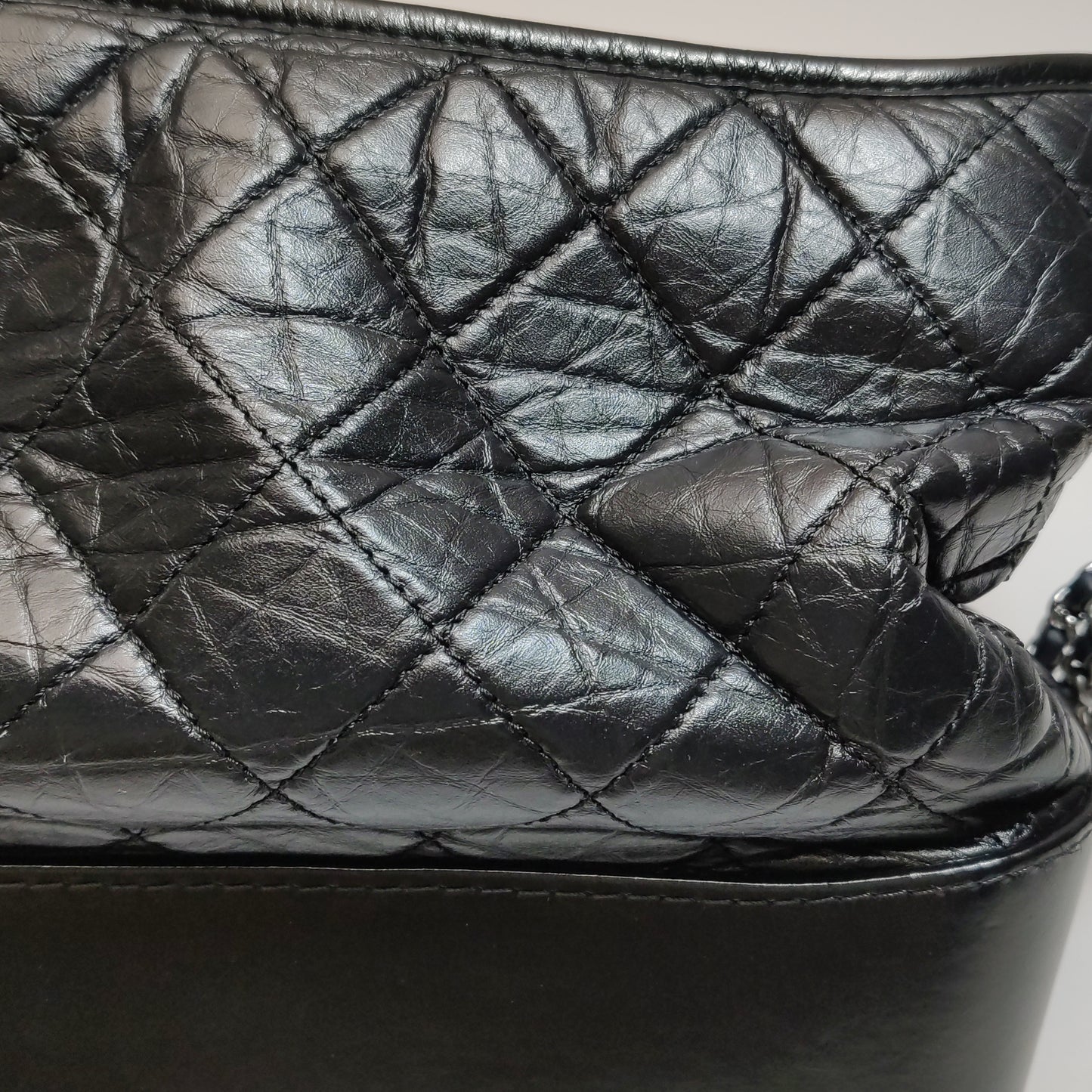 Chanel Gabrielle Hobo Bag Calfskin Black Medium