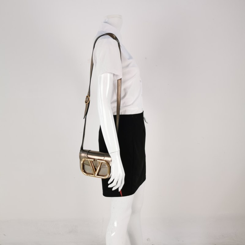 Valentino Supervee Leather Handbag