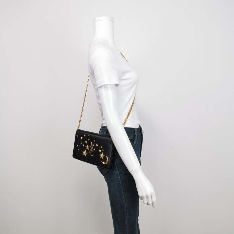 Saint Laurent Leather Crossbody Bag Stars and Moon