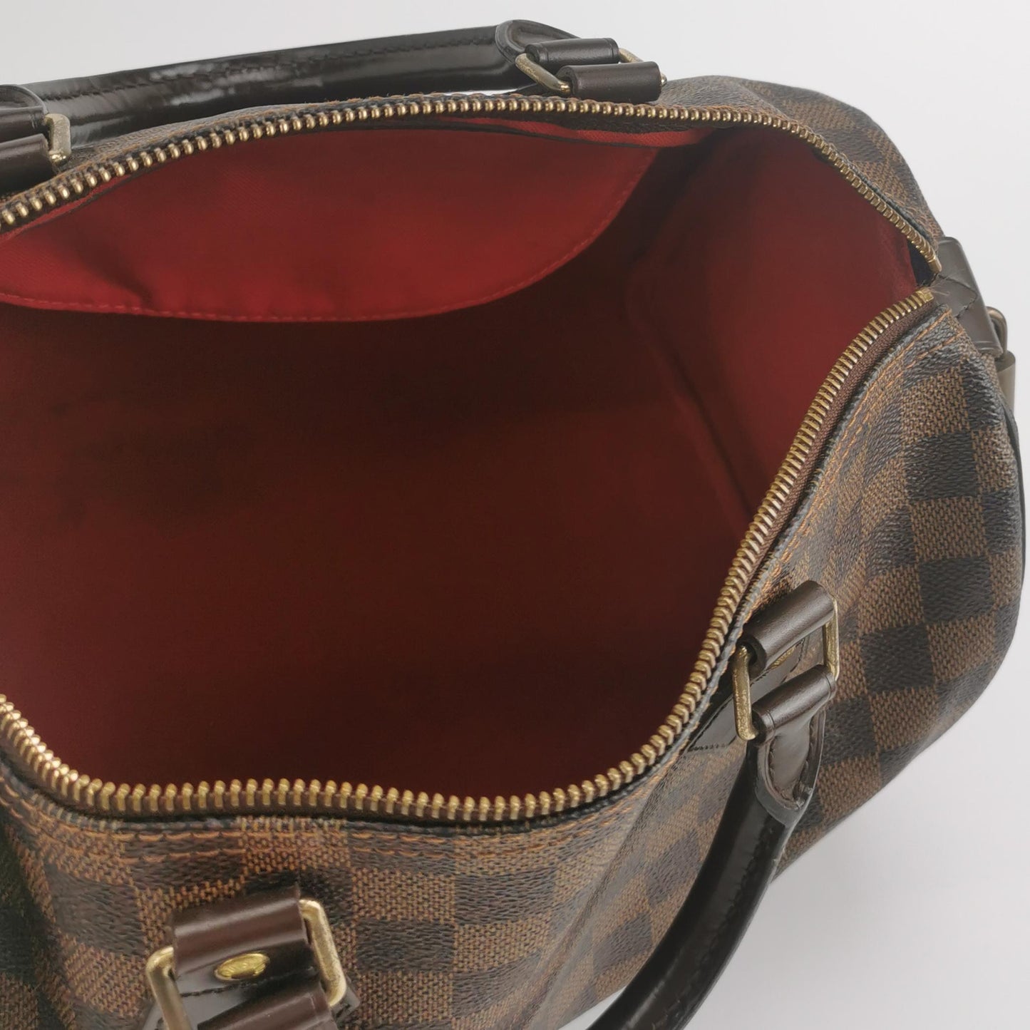 Louis Vuitton Damier Ebene Speedy 30 Satchel Handbag