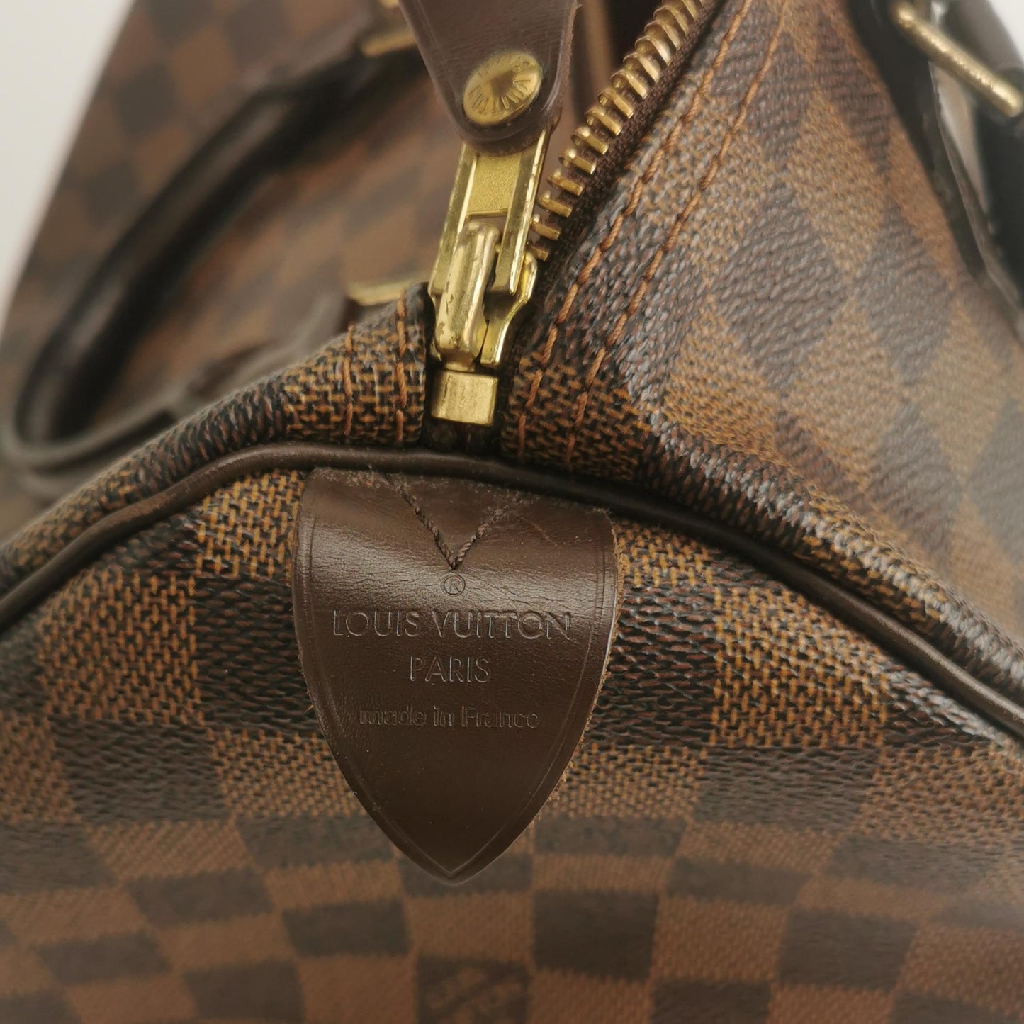Louis Vuitton Damier Ebene Speedy 30 Satchel Handbag