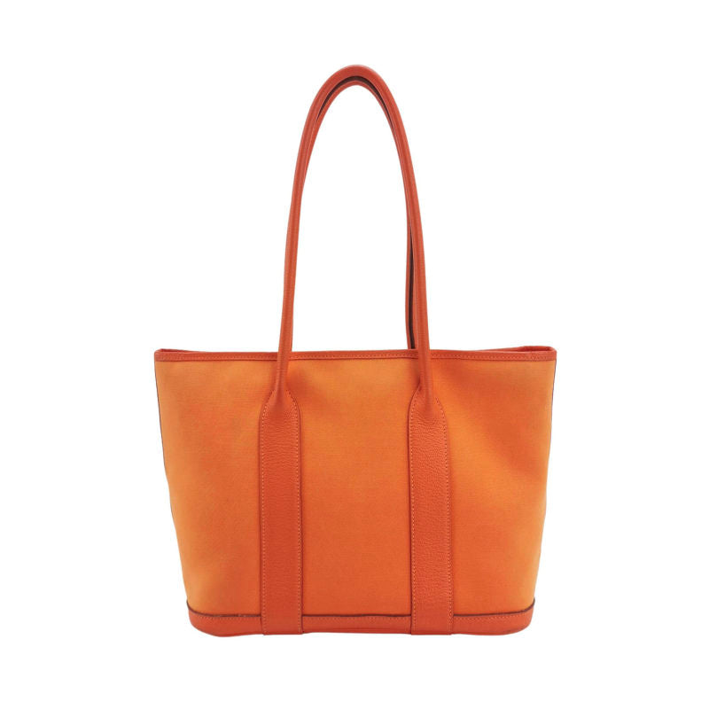 Hermes Garden Party Leather Tote 30 Orange