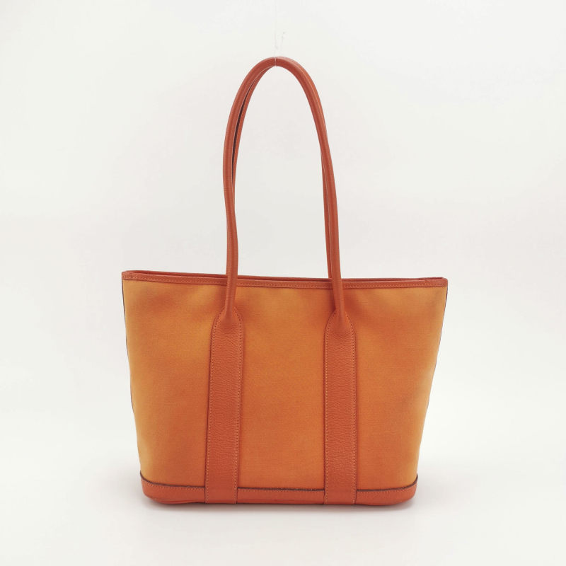 Hermes Garden Party Leather Tote 30 Orange