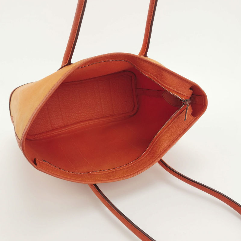 Hermes Garden Party Leather Tote 30 Orange