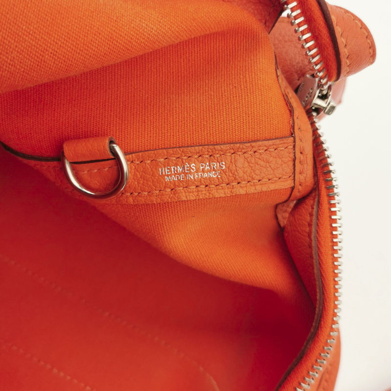 Hermes Garden Party Leather Tote 30 Orange