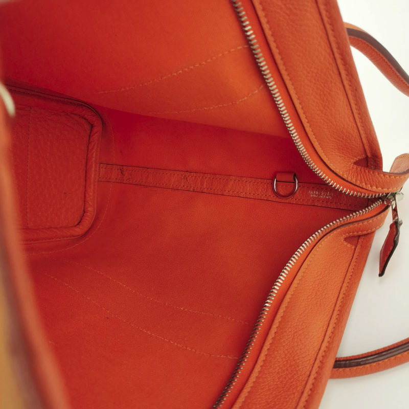 Hermes Garden Party Leather Tote 30 Orange