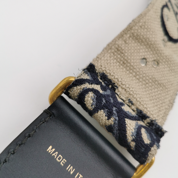 Dior Oblique Jacquard And Leather Saddle Bag