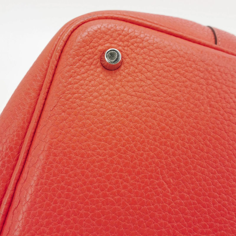 Hermes Picotin Leather Tote Red 22