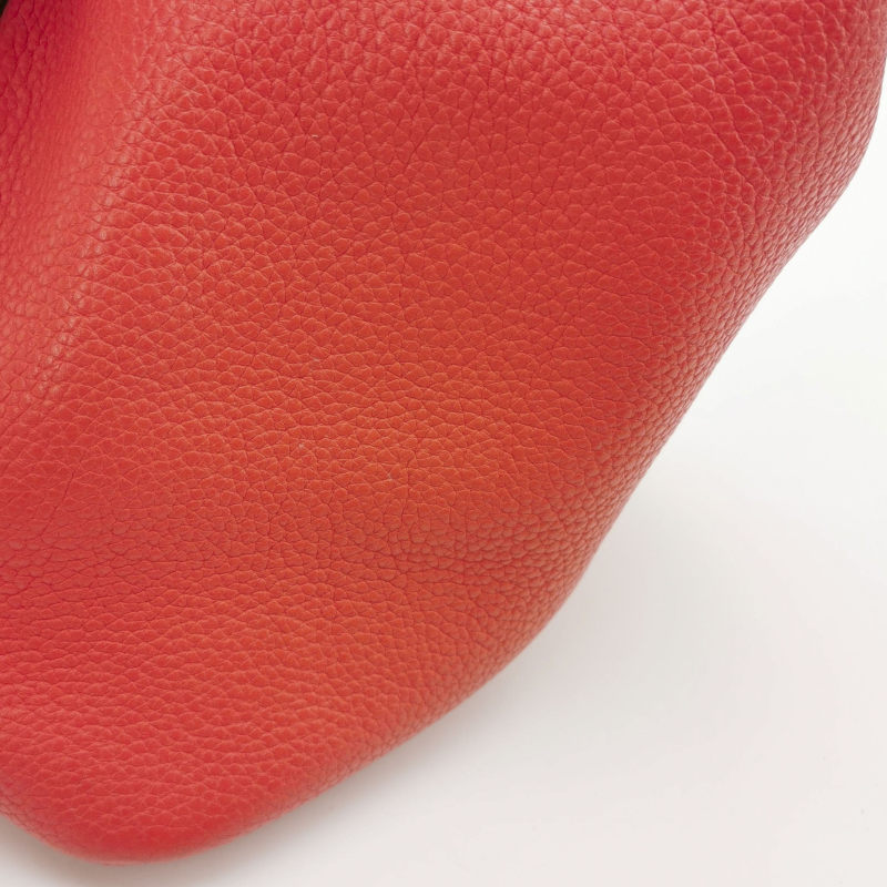 Hermes Picotin Leather Tote Red 22