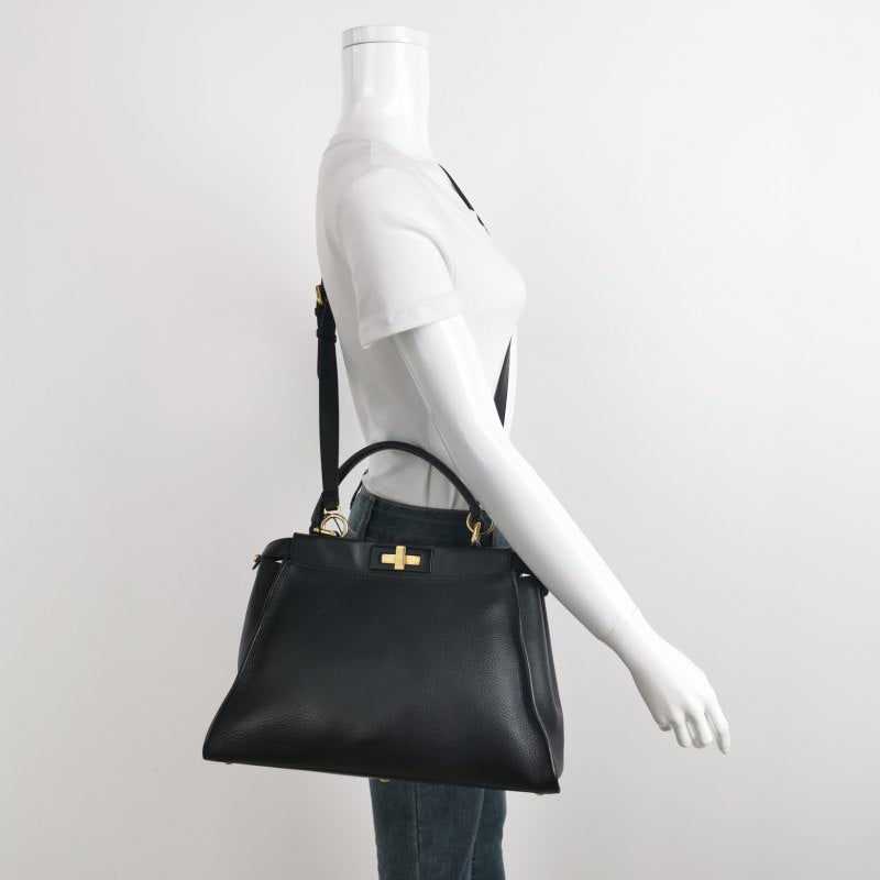 Fendi Peekaboo Leather Crossbody Bag