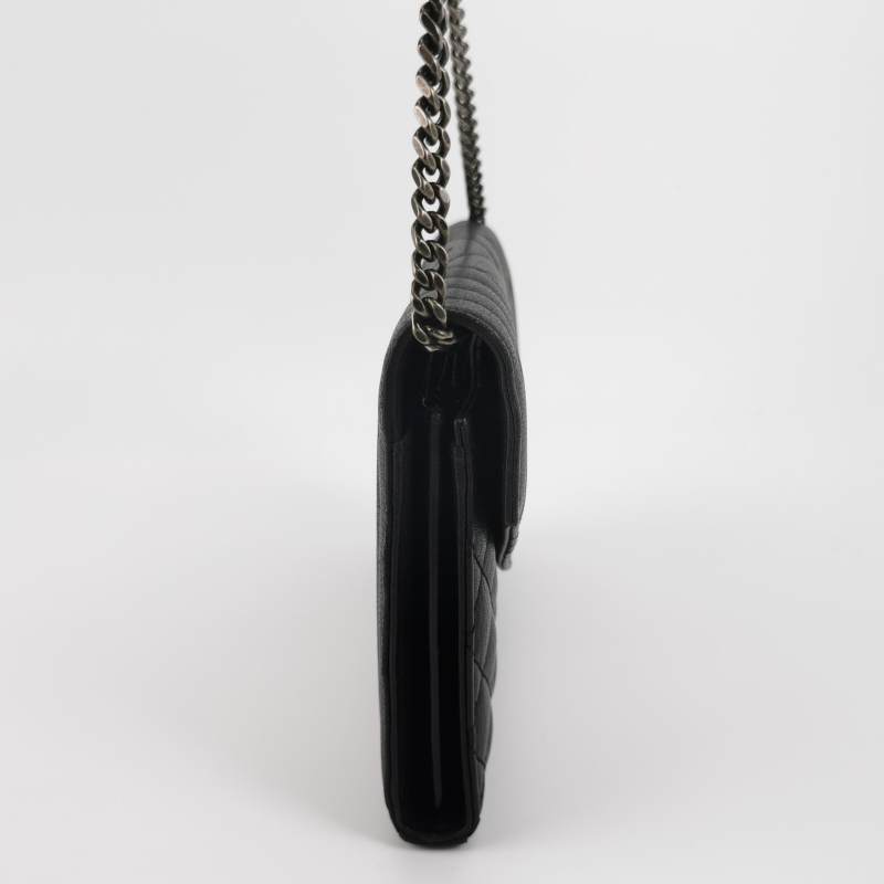 Saint Laurent Envelope Lambskin Leather Crossbody Bag