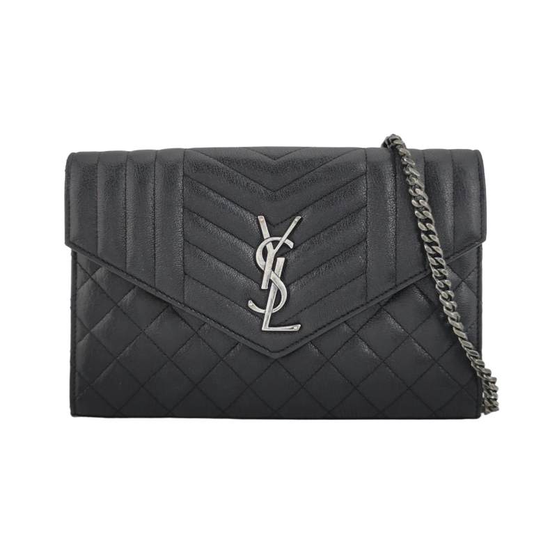 Saint Laurent Envelope Lambskin Leather Crossbody Bag