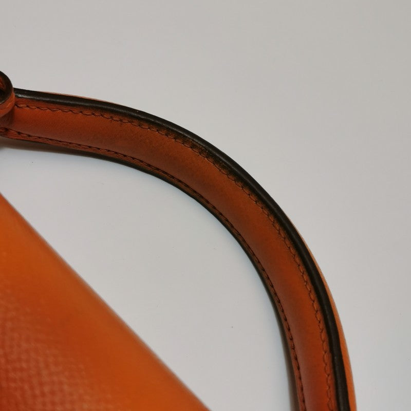 Hermes Kelly Depeches Leather Handbag Orange