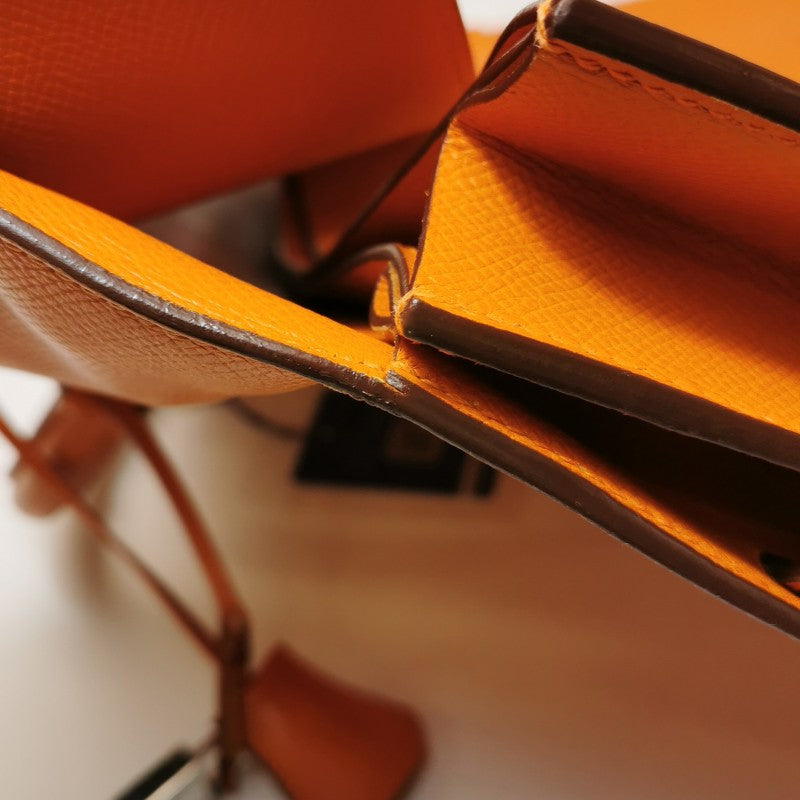 Hermes Kelly Depeches Leather Handbag Orange