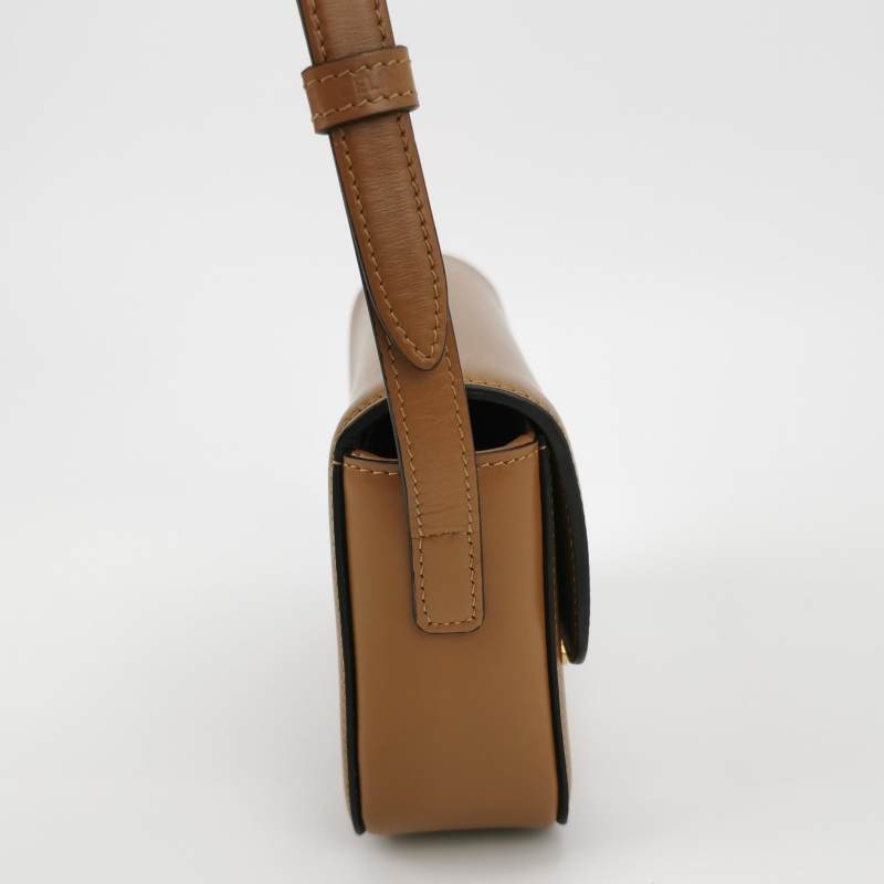 Celine Shiny Calfskin Teen Triomphe Tan
