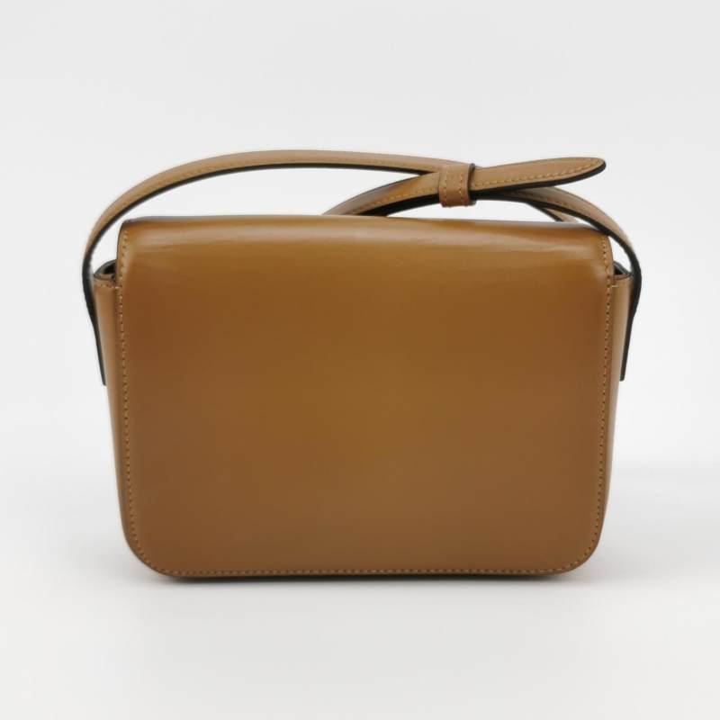 Celine Shiny Calfskin Teen Triomphe Tan