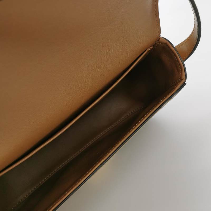 Celine Shiny Calfskin Teen Triomphe Tan