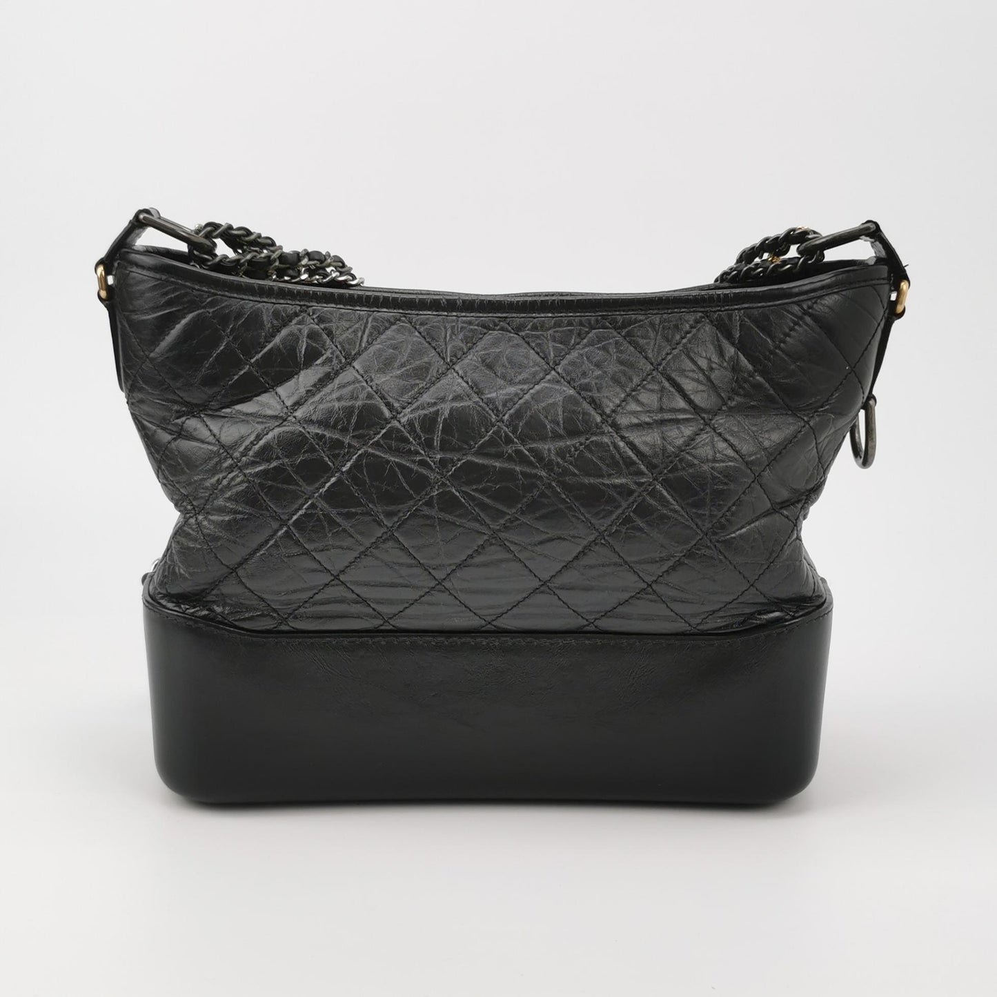 Chanel Gabrielle Hobo Bag Calfskin Black Medium