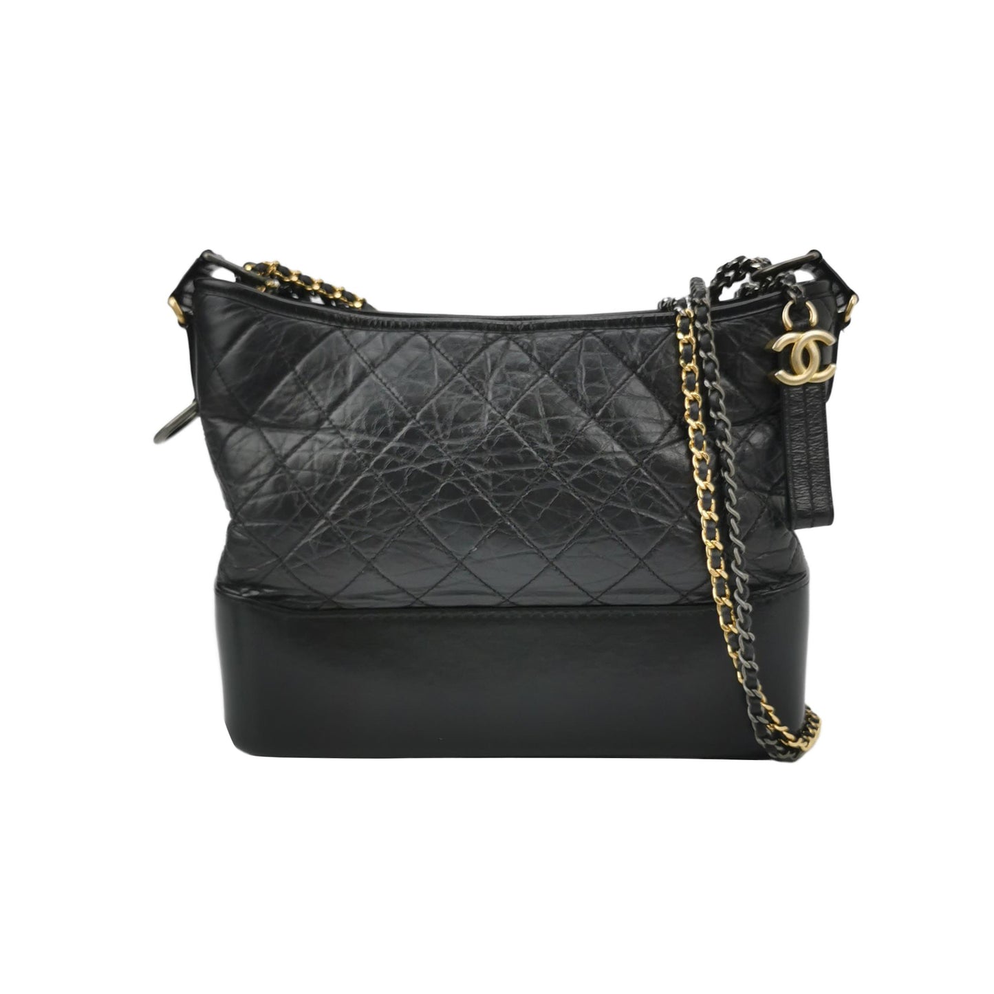 Chanel Gabrielle Hobo Bag Calfskin Black Medium