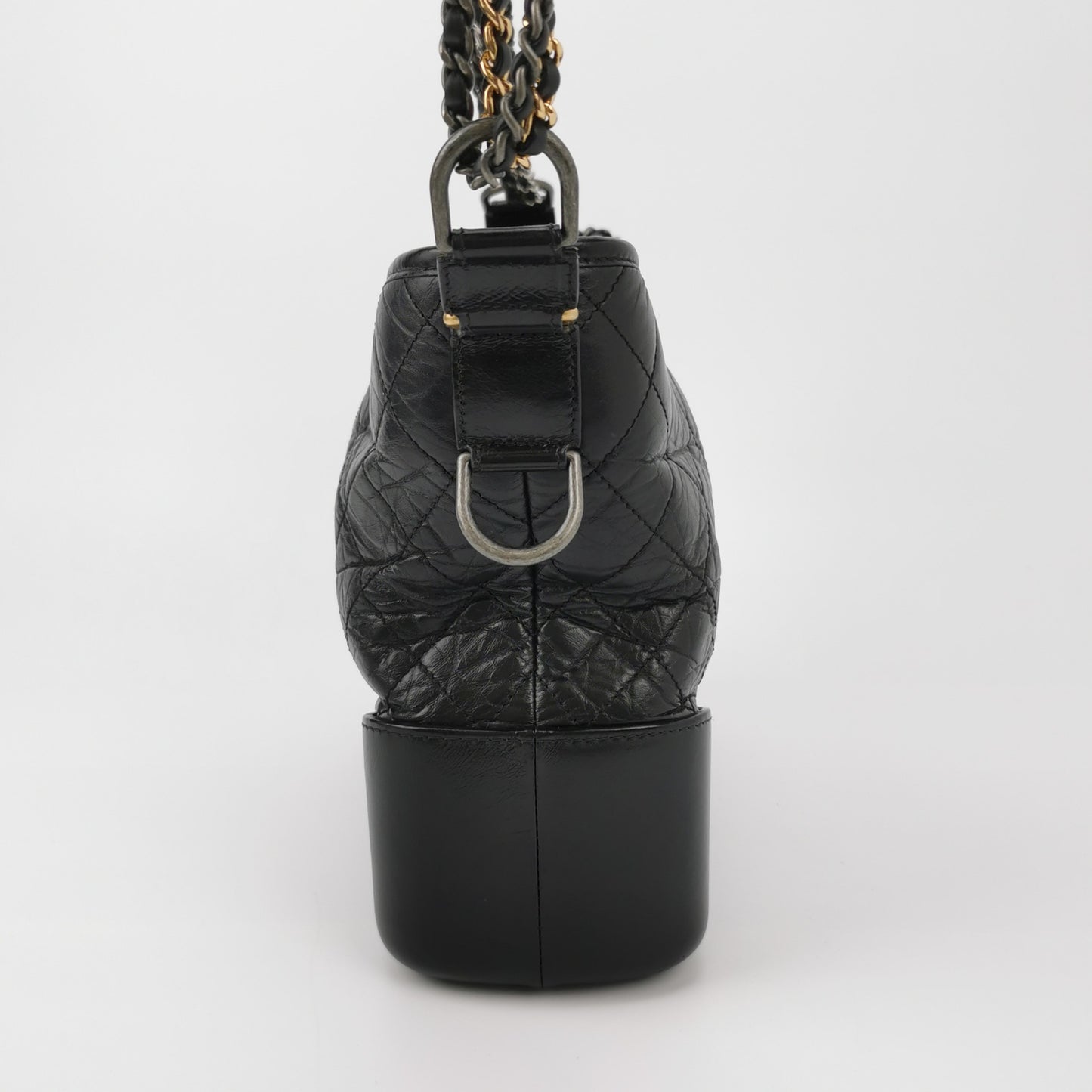 Chanel Gabrielle Hobo Bag Calfskin Black Medium