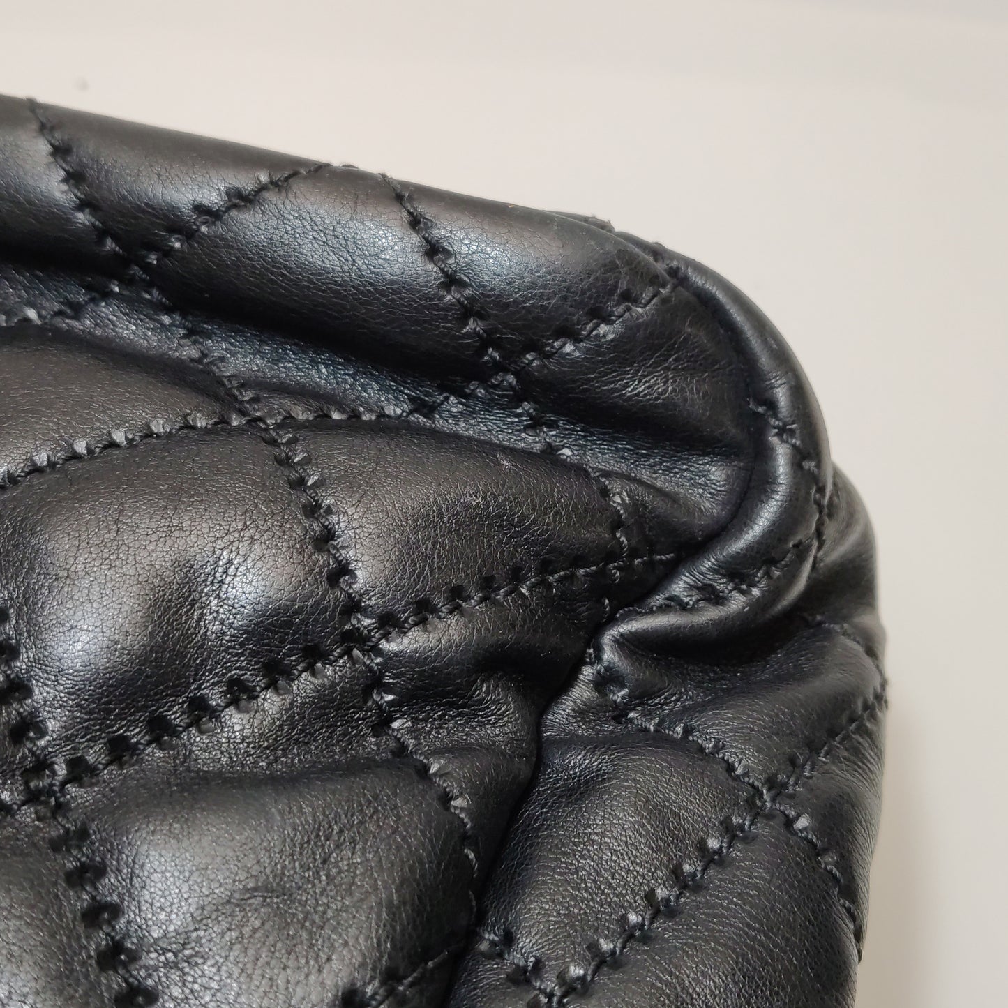 Chanel Calfskin Quilted Retro Chain Flap Bag Black