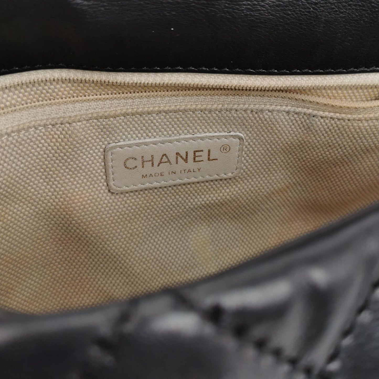 Chanel Calfskin Quilted Retro Chain Flap Bag Black