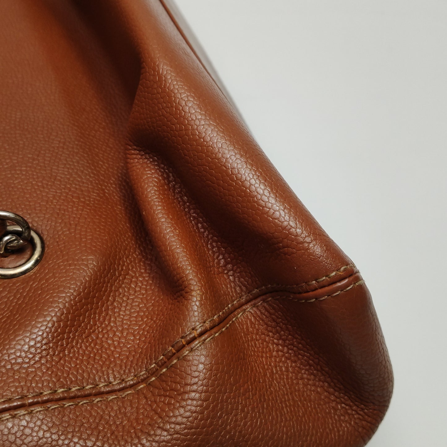 Chanel Calfskin Flap Bag Brown Vintage