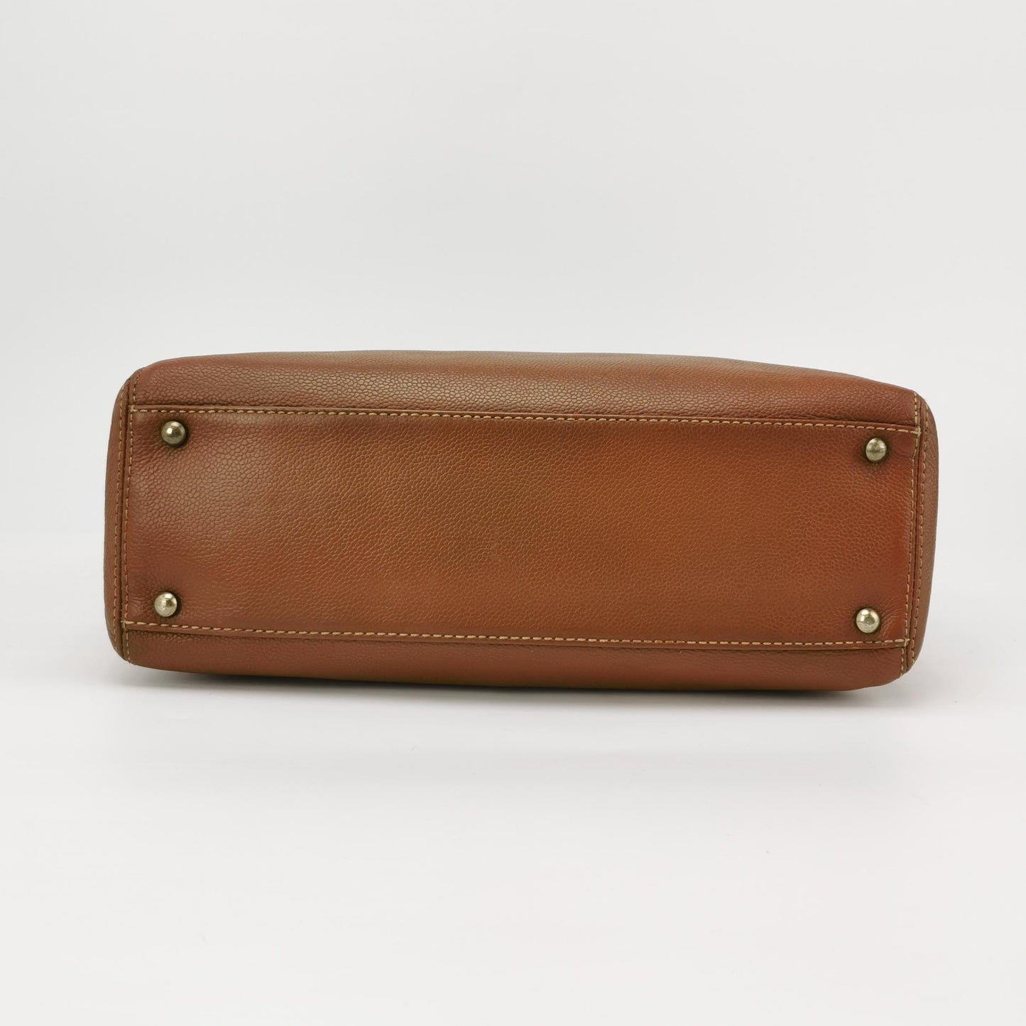 Chanel Calfskin Flap Bag Brown Vintage