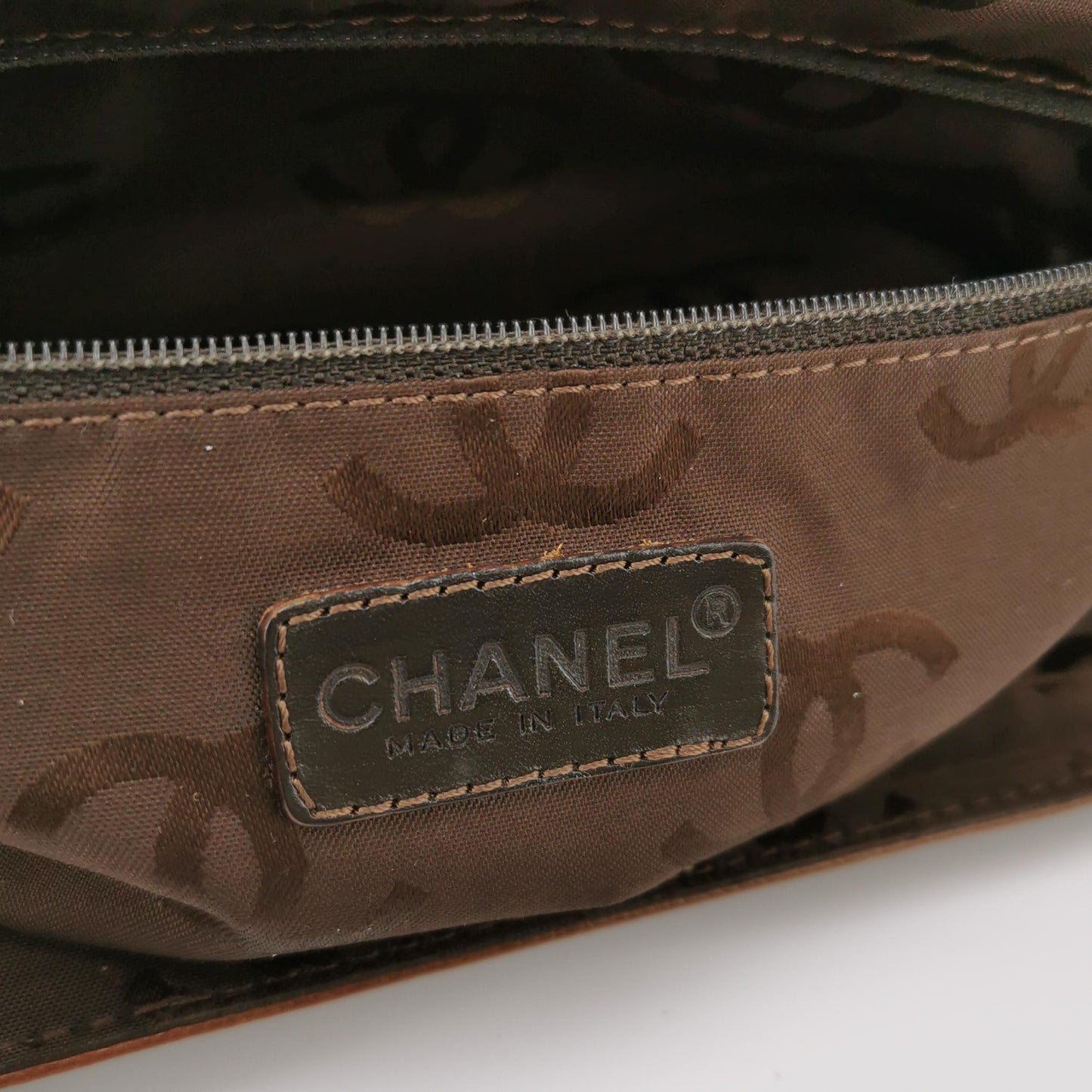 Chanel Calfskin Flap Bag Brown Vintage